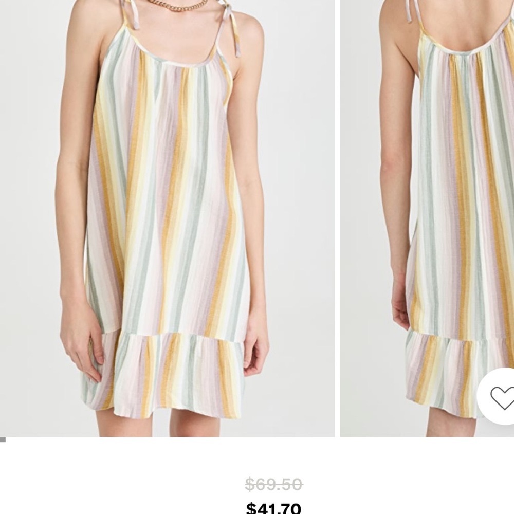 Madewell Lightestspun Tie-Strap Ruffle-Hem Cover-Up Dress